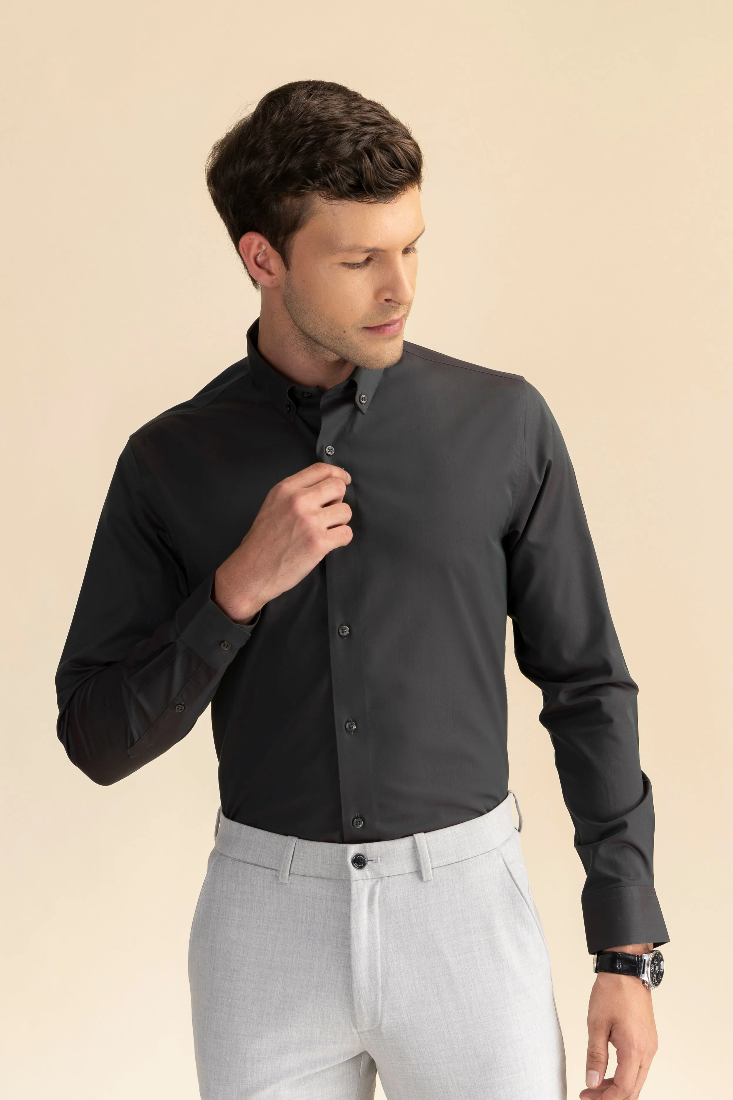 2 Tone Poplin Solid Shirt