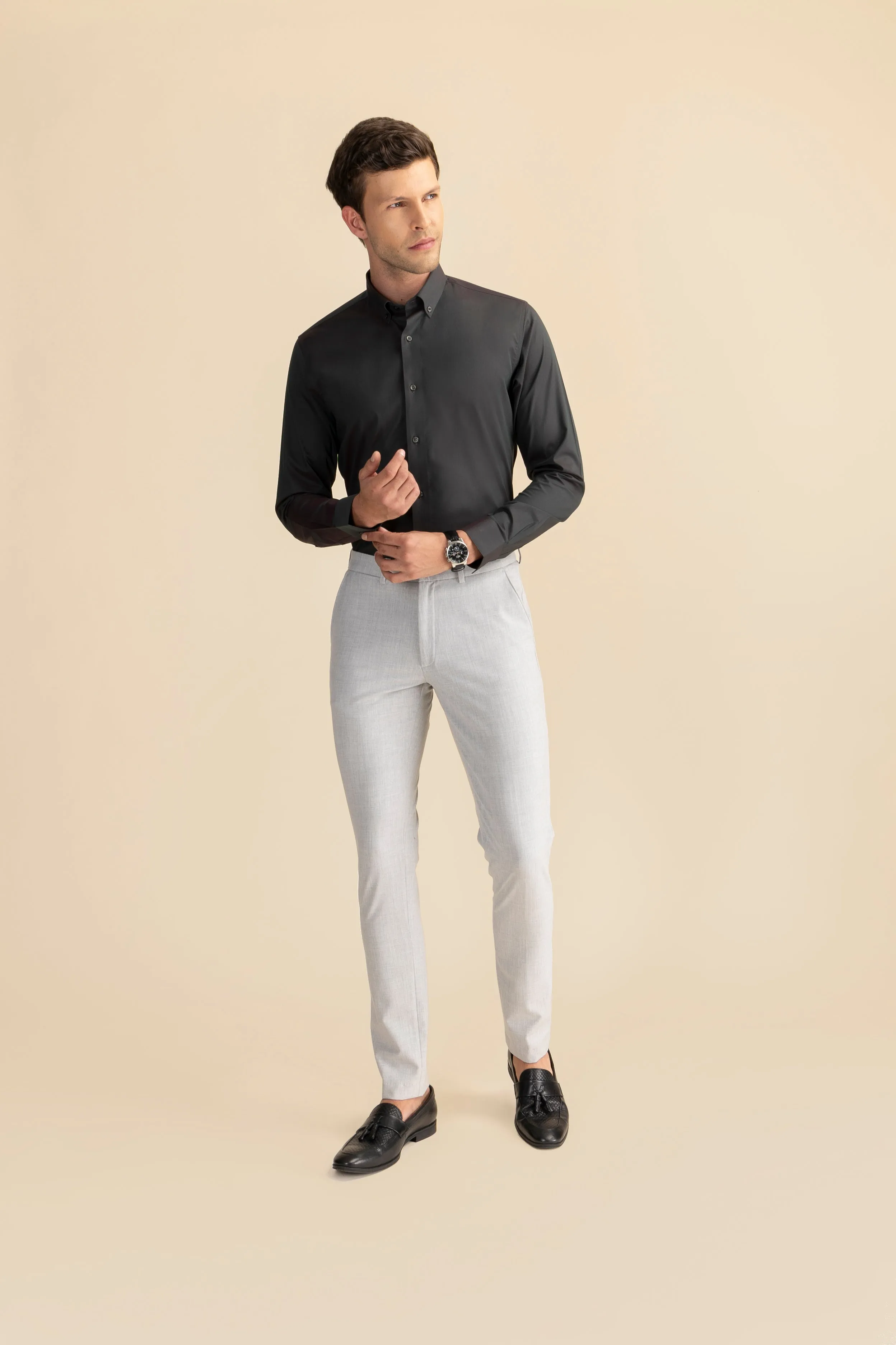 2 Tone Poplin Solid Shirt