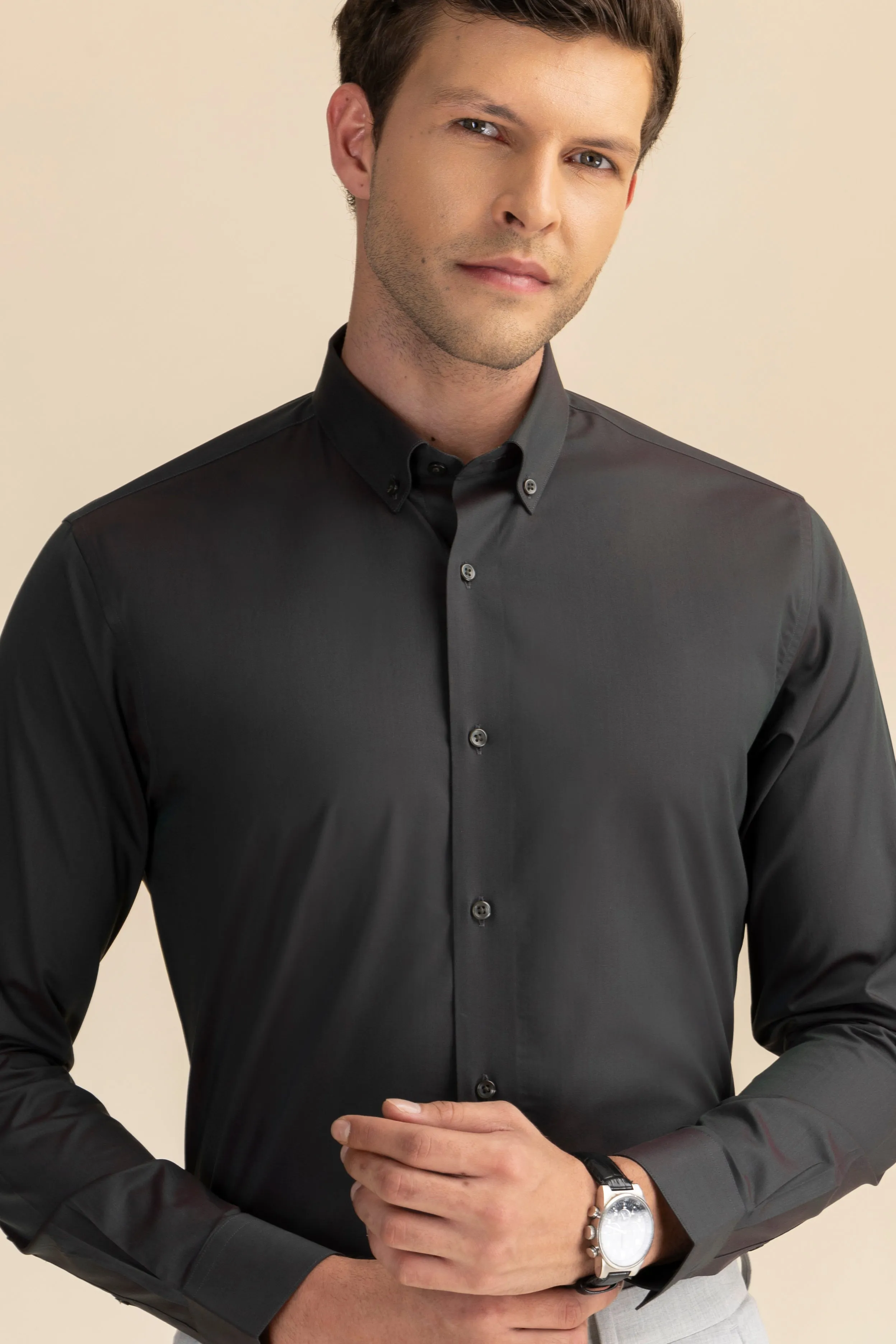 2 Tone Poplin Solid Shirt