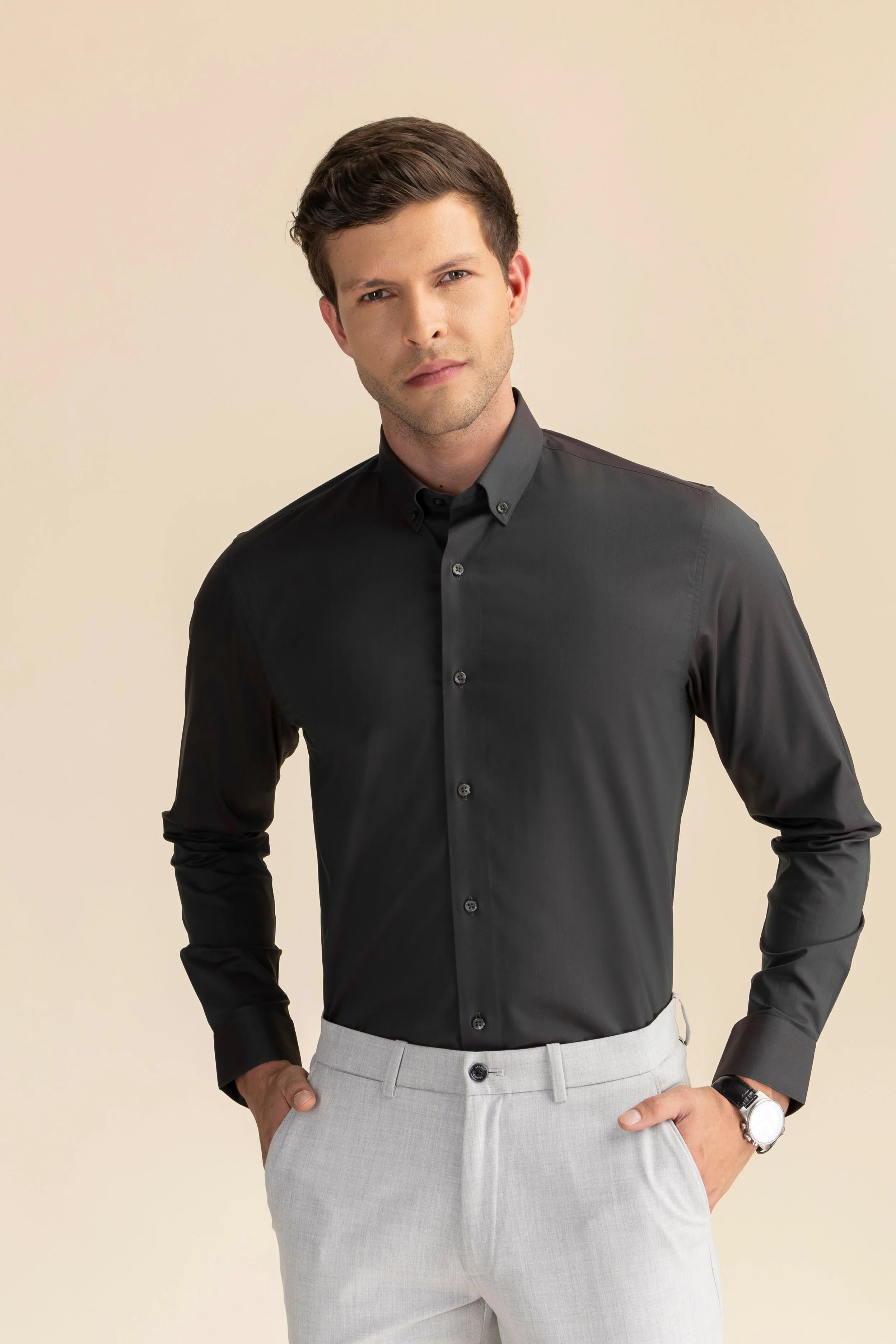 2 Tone Poplin Solid Shirt