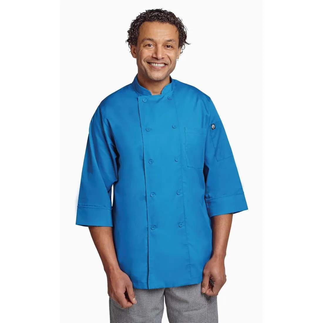 B178-L Chef Works Unisex Chefs Jacket Blue L