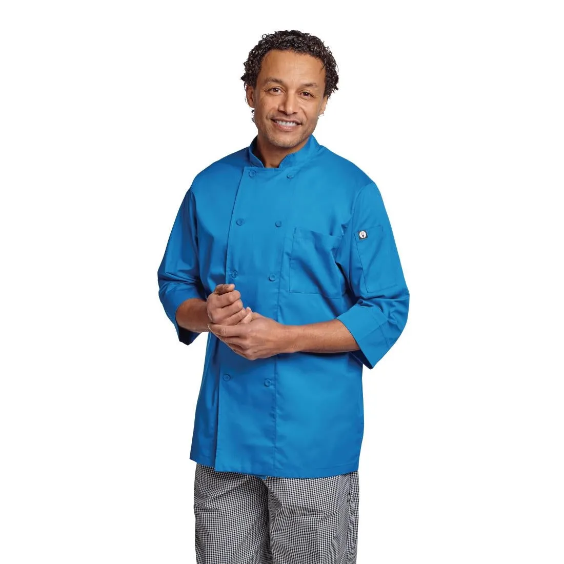 B178-L Chef Works Unisex Chefs Jacket Blue L