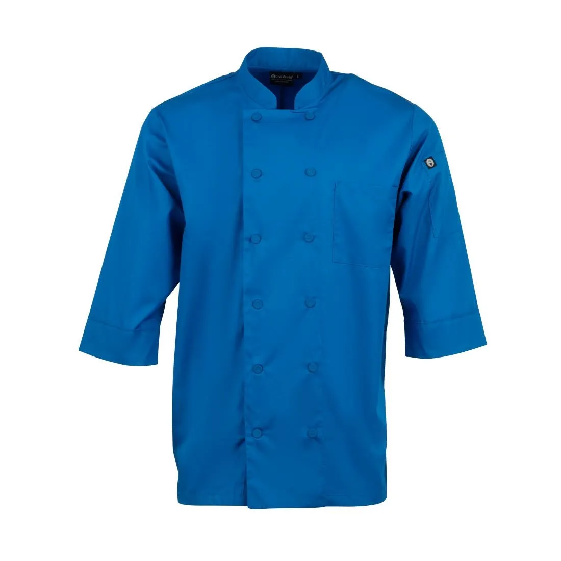 B178-L Chef Works Unisex Chefs Jacket Blue L