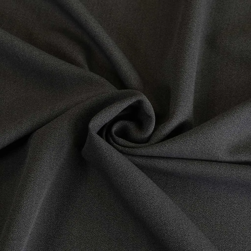 Bloomsbury - Grey Mix Crepe Stretch Woven Suiting Fabric - 2.6m Remnant