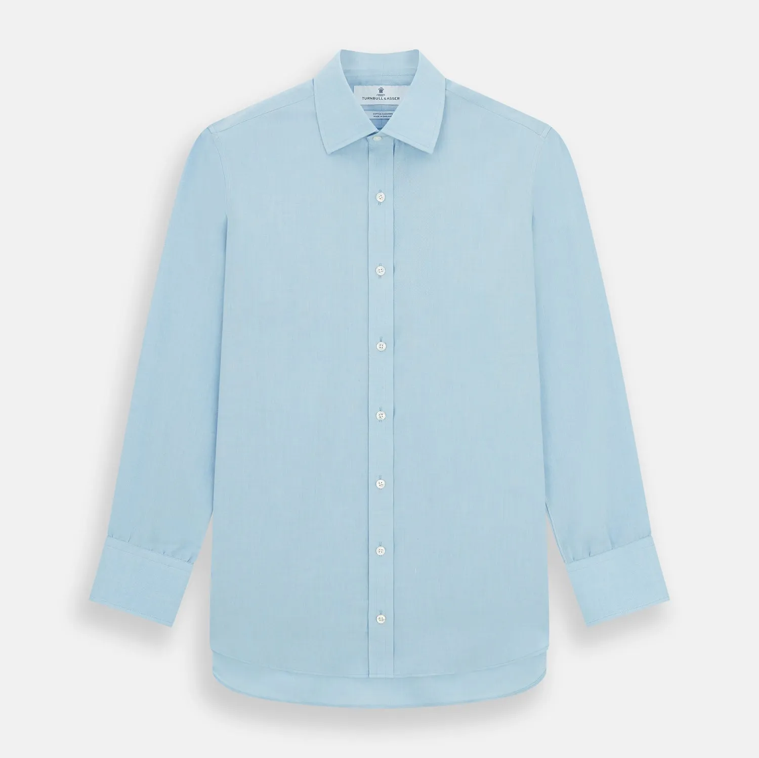 Blue Cotton Cashmere Mayfair Shirt