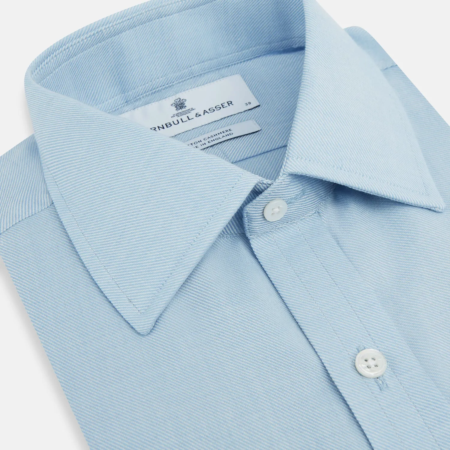 Blue Cotton Cashmere Mayfair Shirt