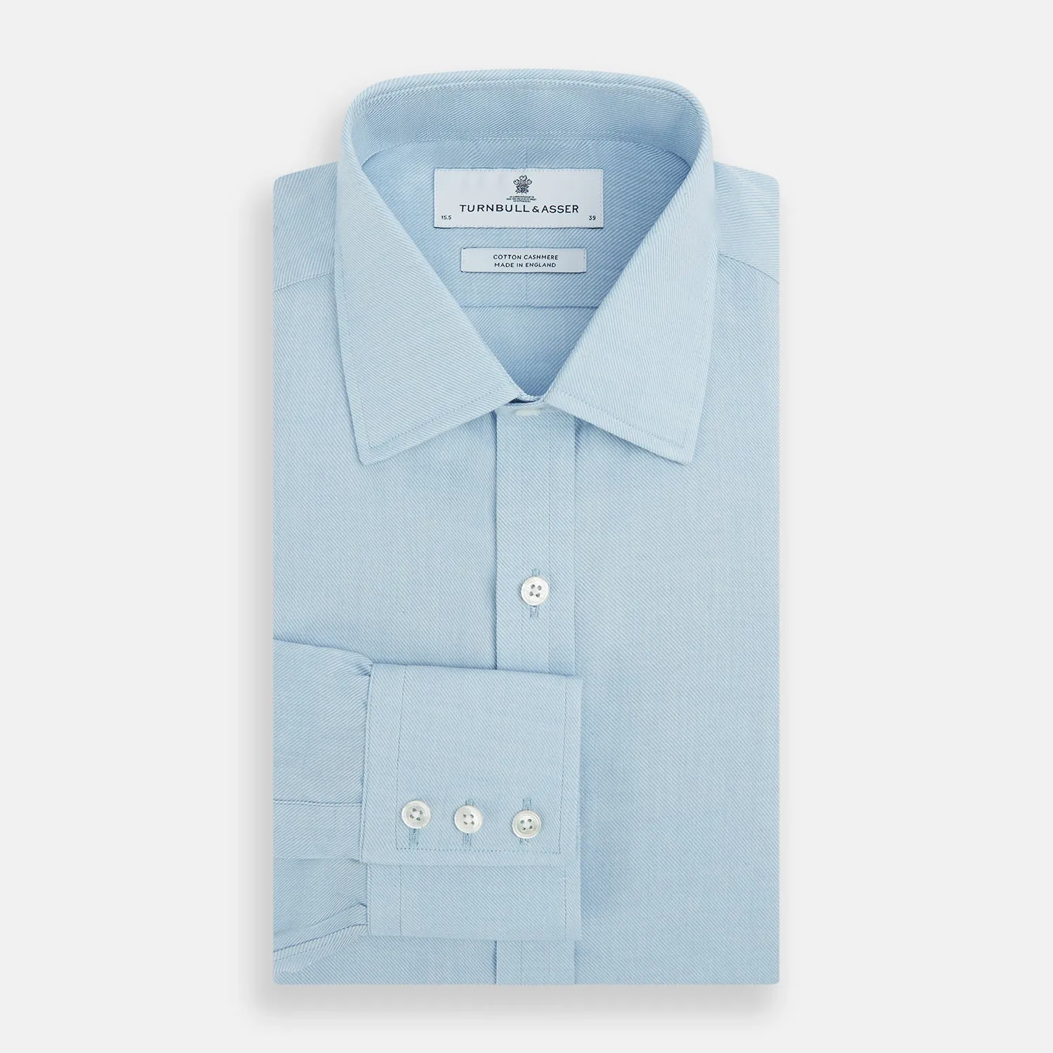 Blue Cotton Cashmere Mayfair Shirt