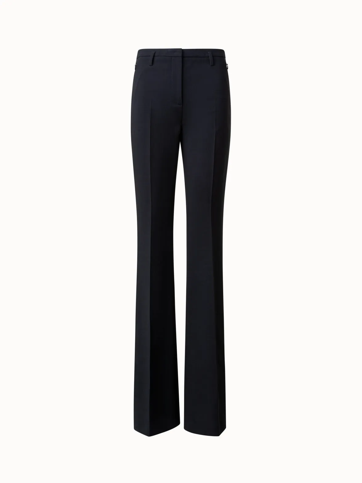 Bootcut Wool Double-Face Pants