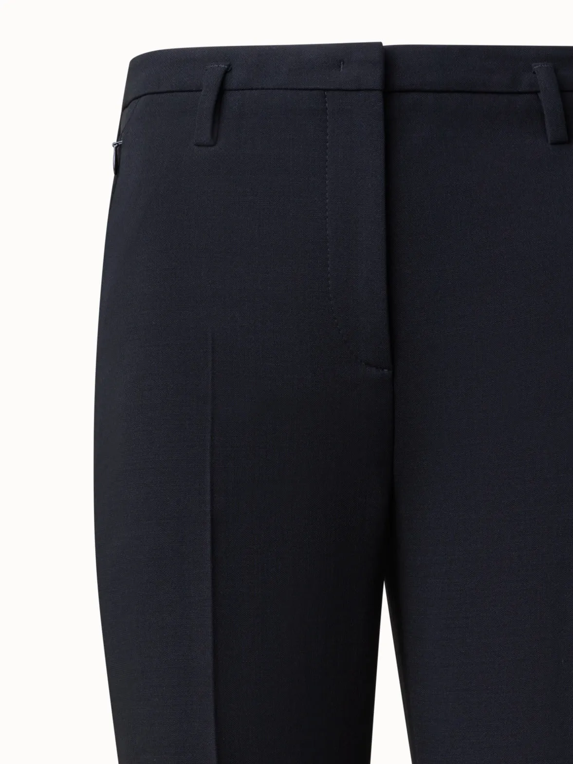 Bootcut Wool Double-Face Pants