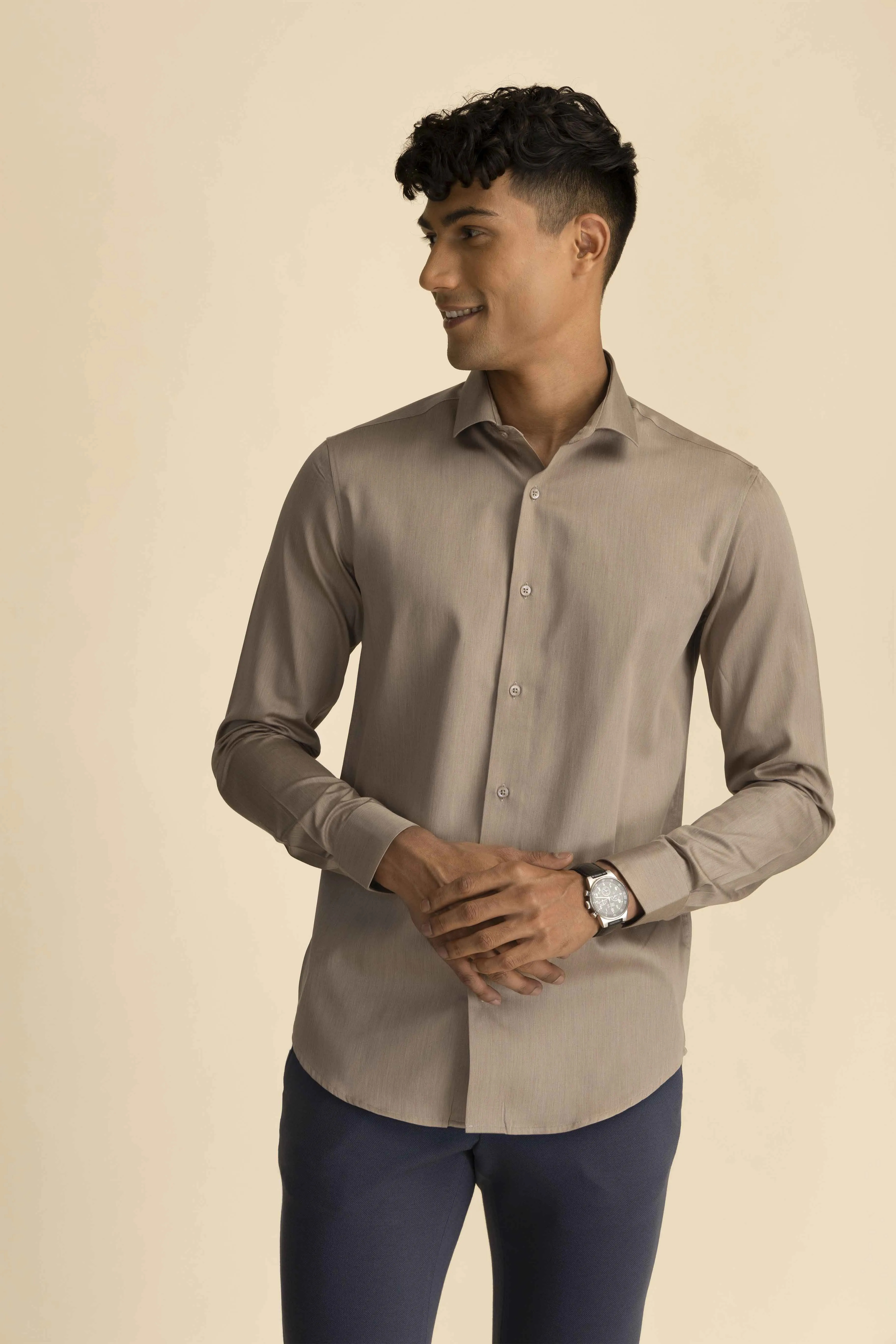 Brown Melange Shirt