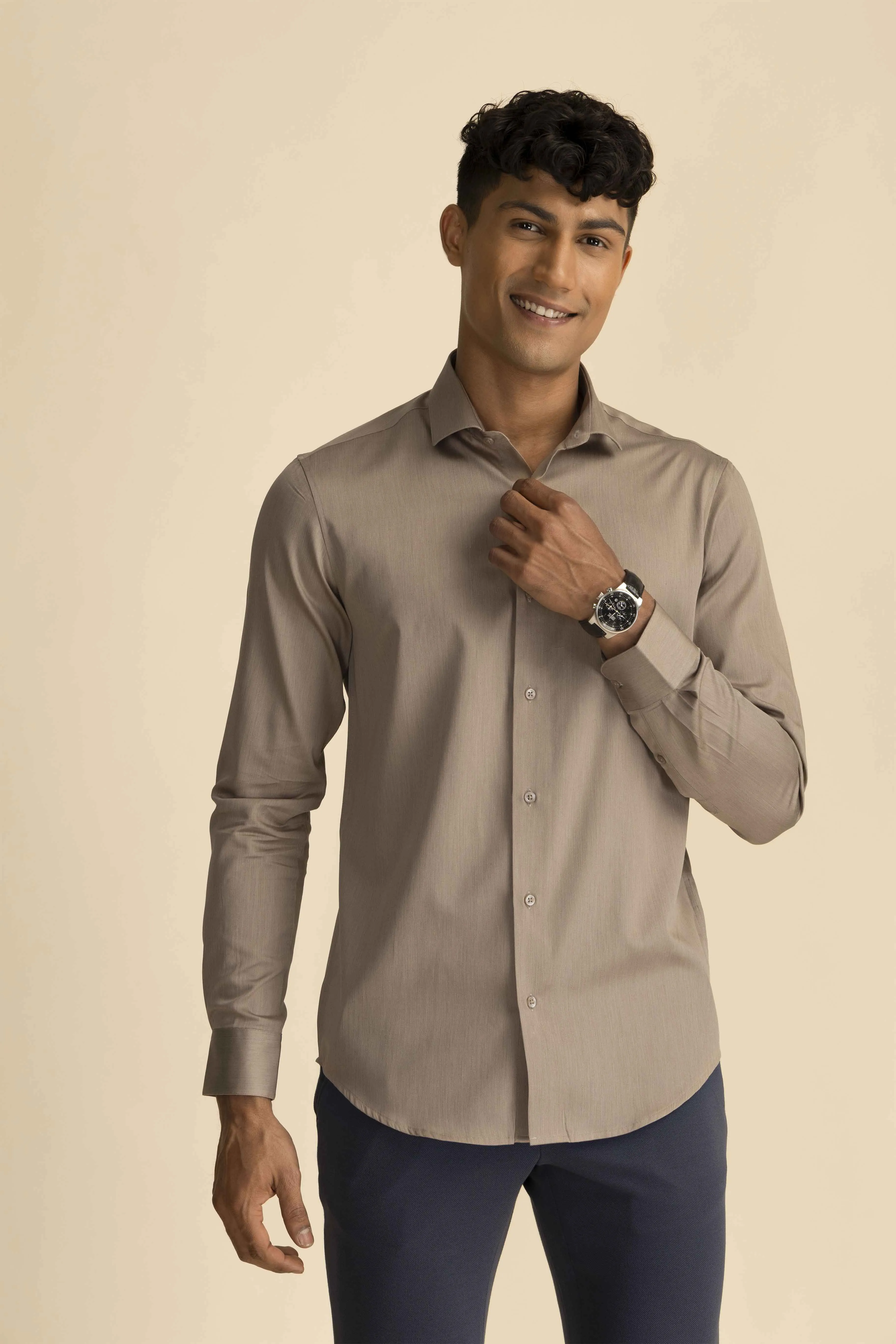 Brown Melange Shirt