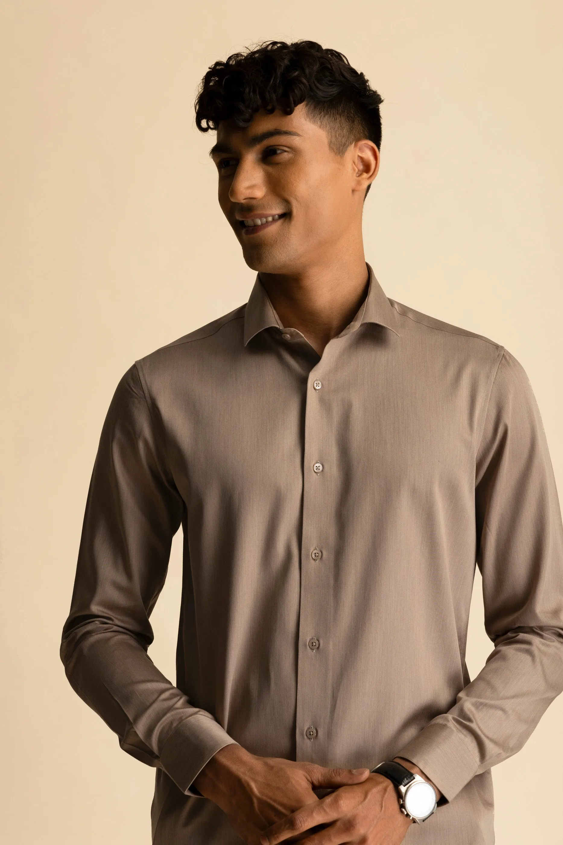 Brown Melange Shirt