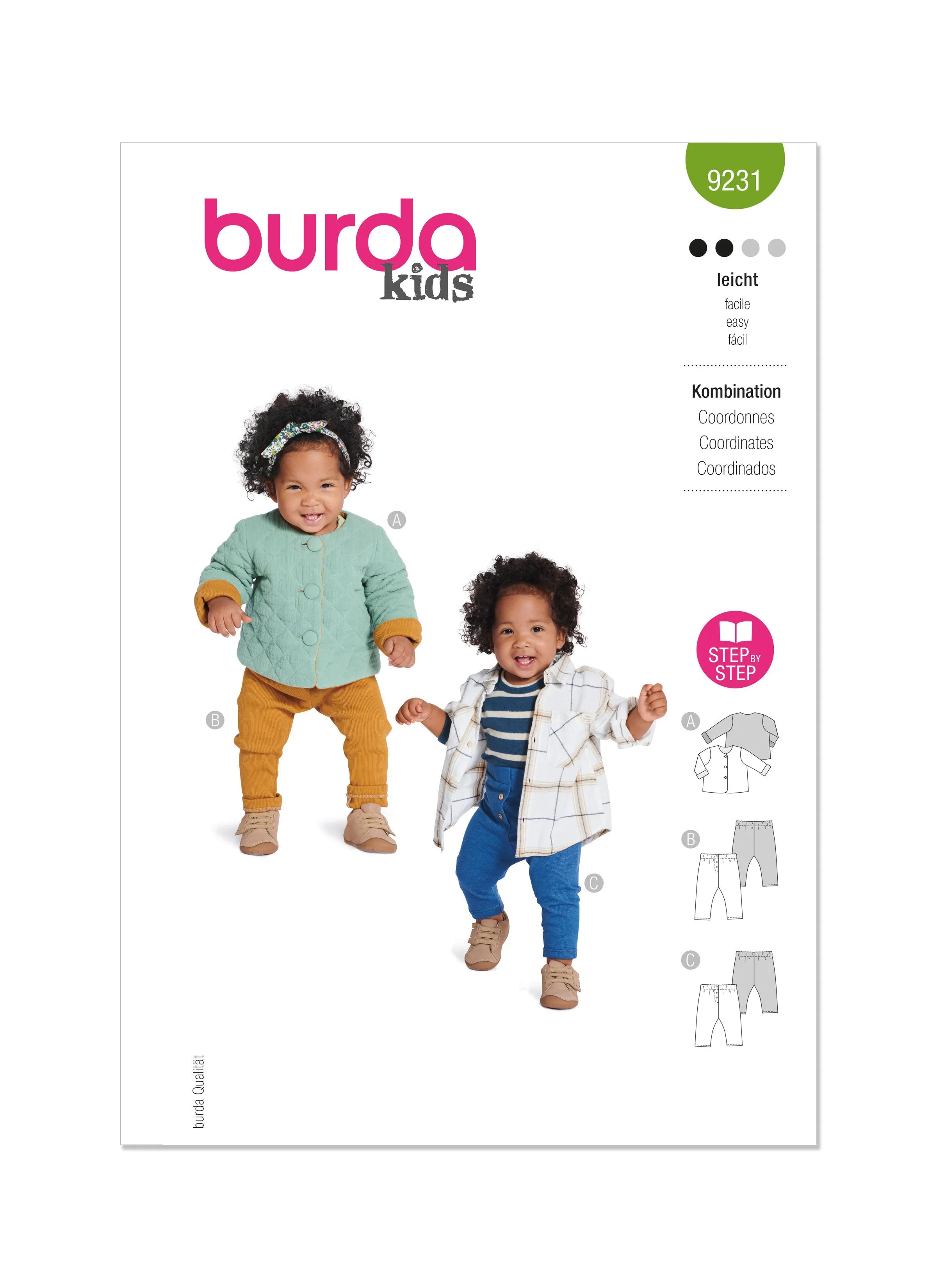 Burda Sewing Pattern 9231 Babies' Coordinates