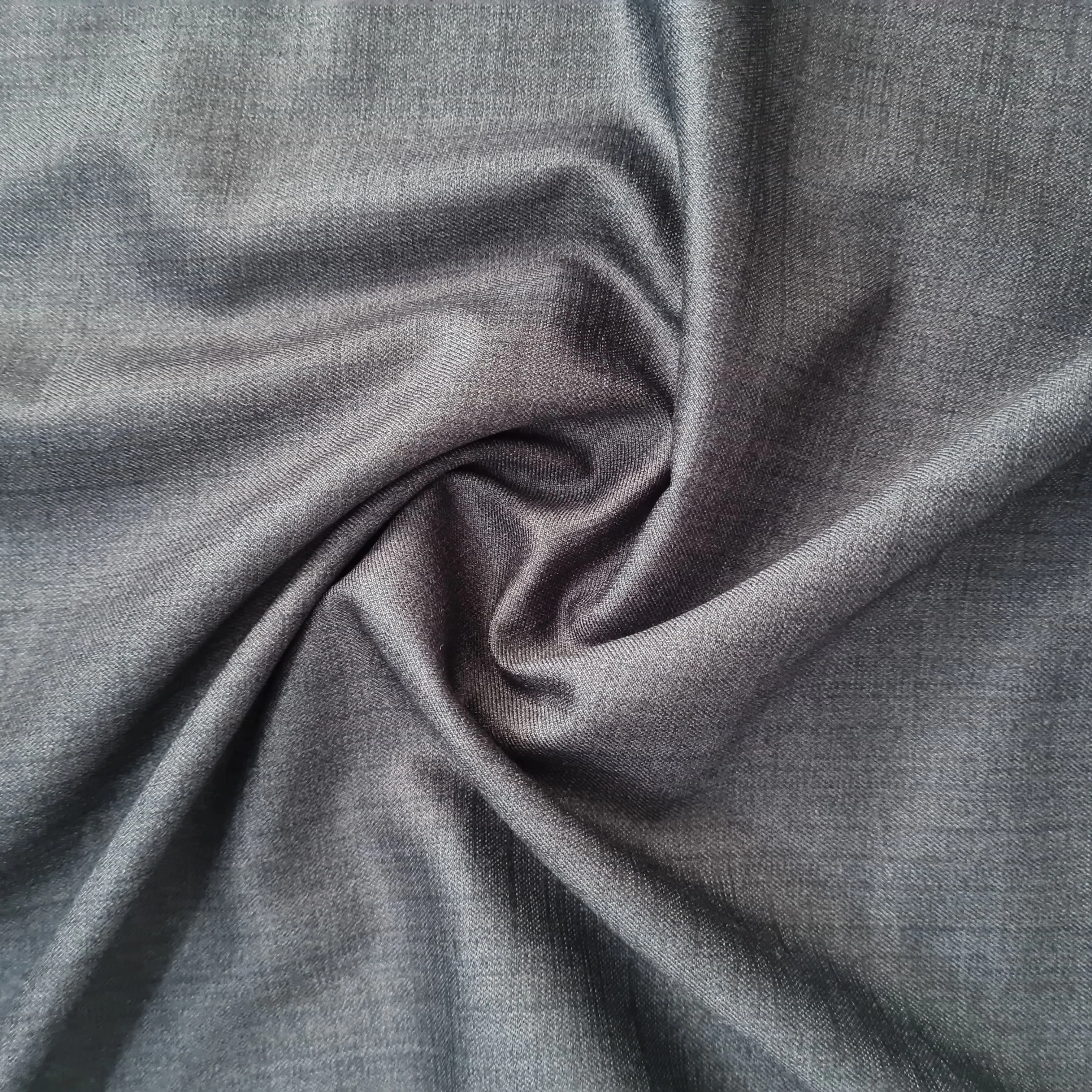 Charcoal Grey Solid Premium Zupi Suiting Fabric 17981