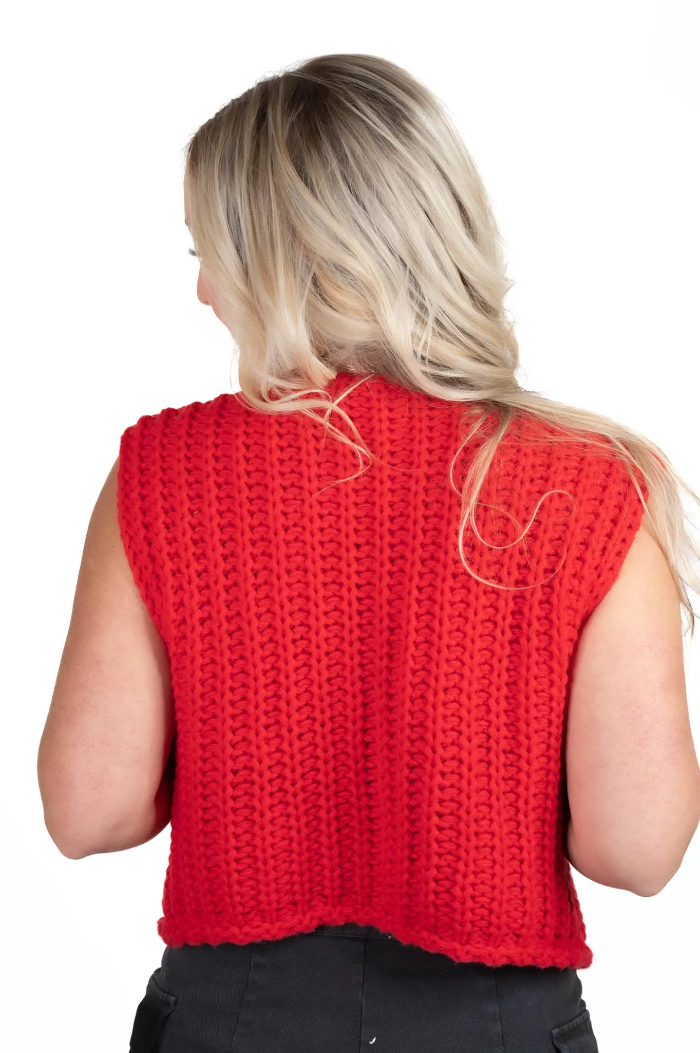 Competitively Cute Red Sweater Vest