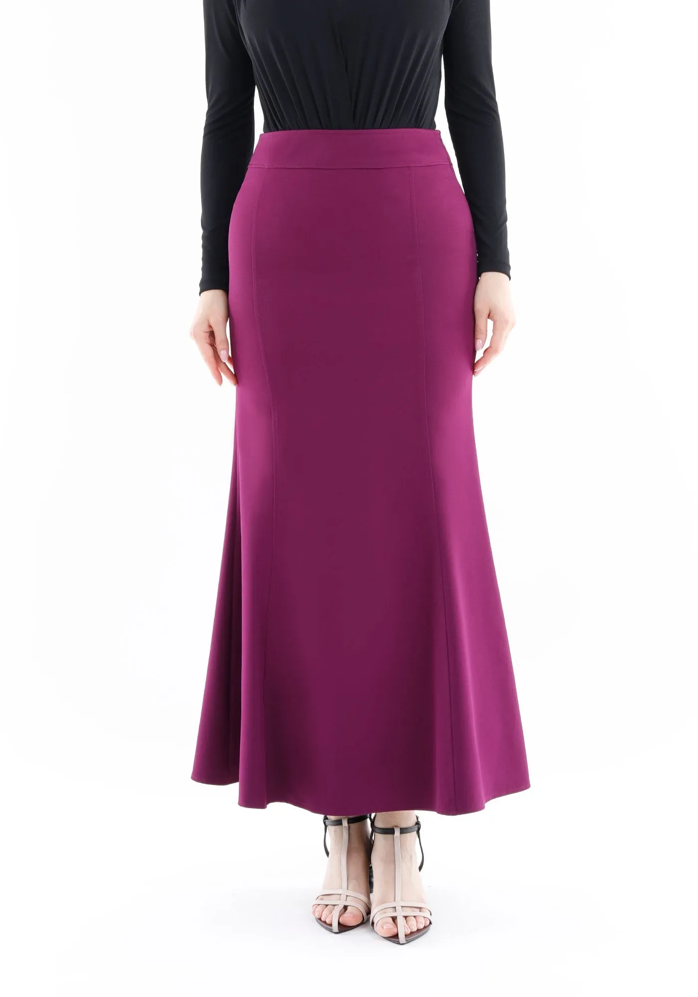 Damson Fishtail Maxi Skirt