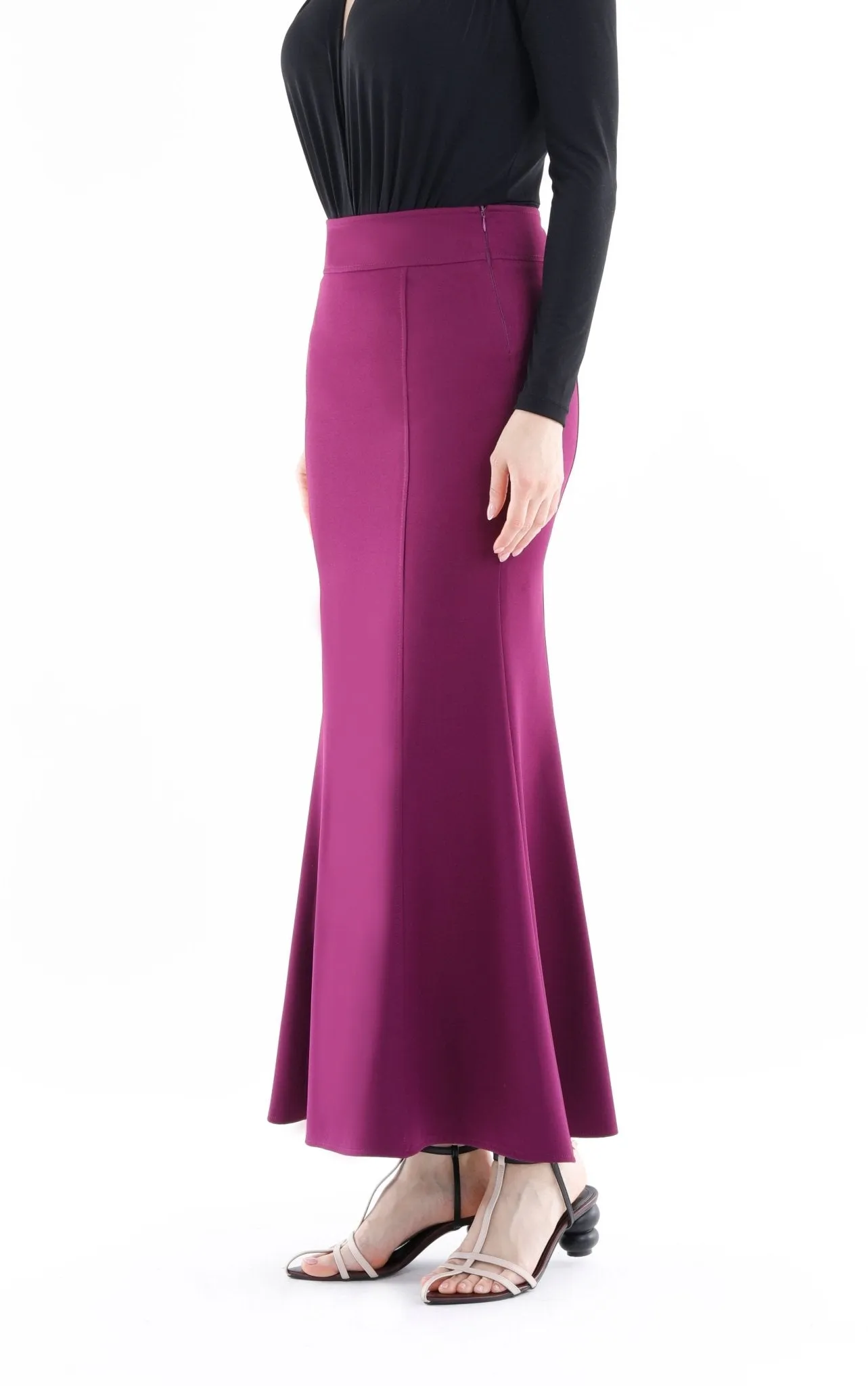 Damson Fishtail Maxi Skirt