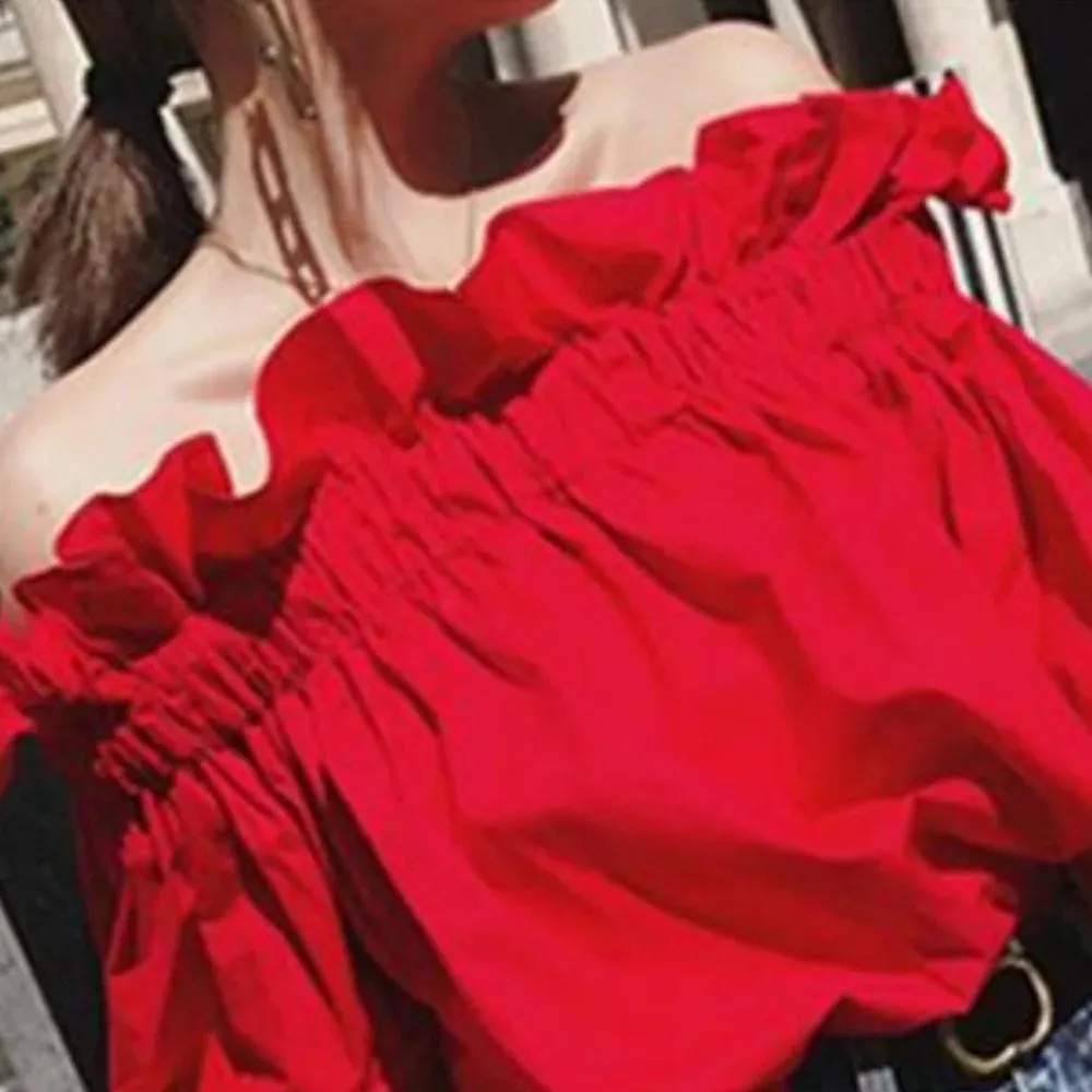 Elegant Off-Shoulder Ruffled Top for Women