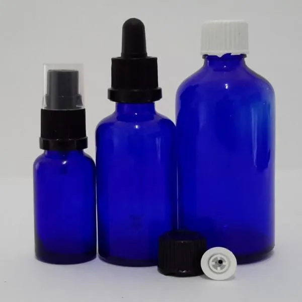 Glass Dropper Bottle Blue 20 mls