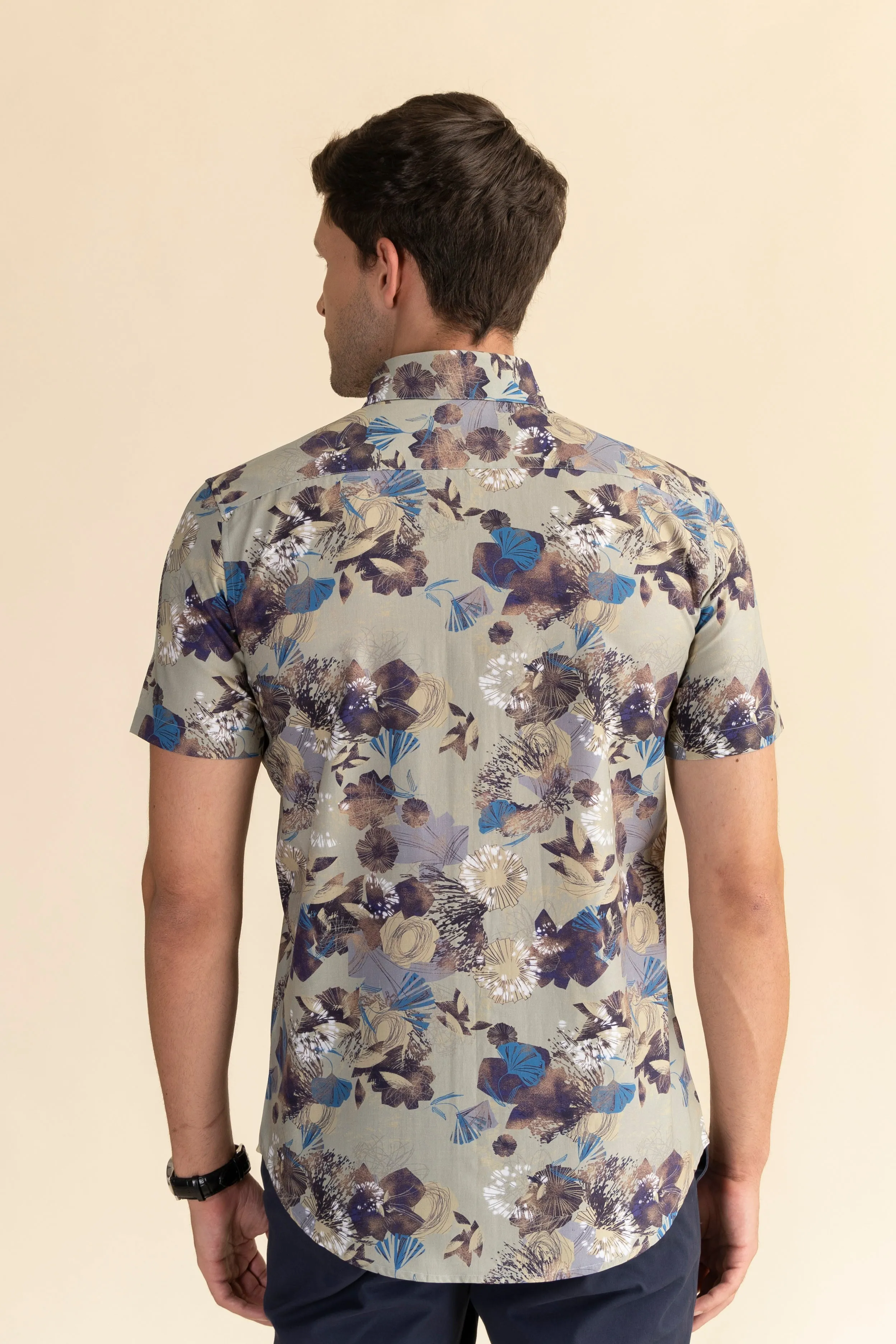 Half Sleeves Floral Print Shirt EOSS