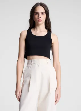 Halsey Cropped Cotton Rib Tank