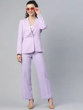 Lavender Single Button Light Weight Blazer