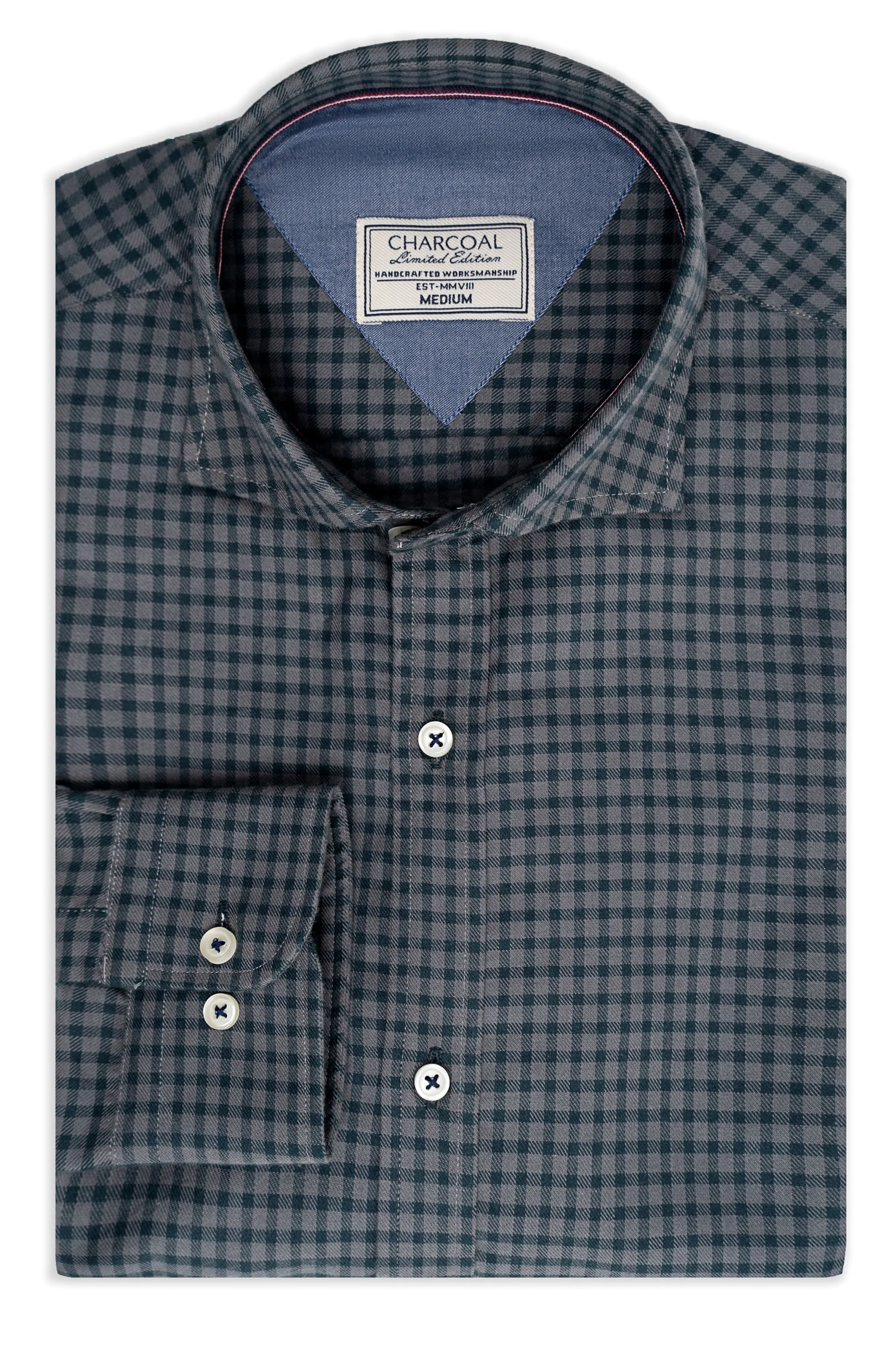 LIMITED EDITION SHIRT GREY GREEN CHECK