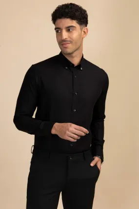 Luxe Black Solid Shirt