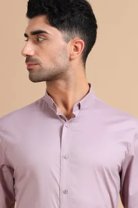 Mauve Solid Stretch Shirt EOSS