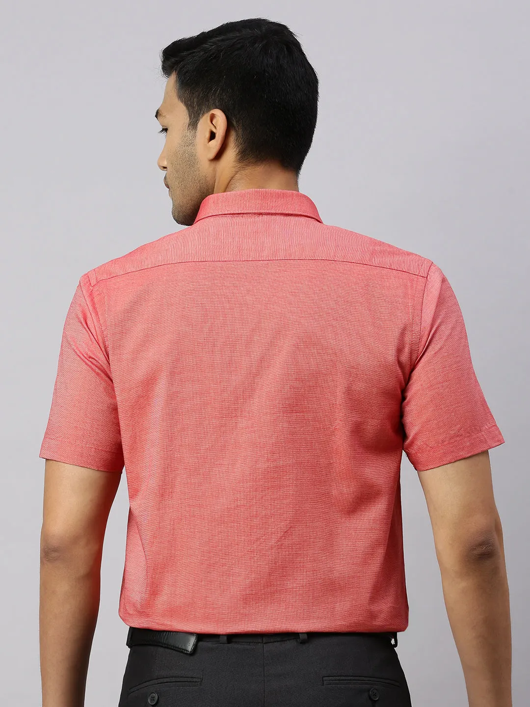 Men 100% Cotton Shirt Pinkish Red CL8 GF4