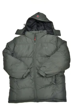 men's bubble winter jackets - charcoal Case of 12