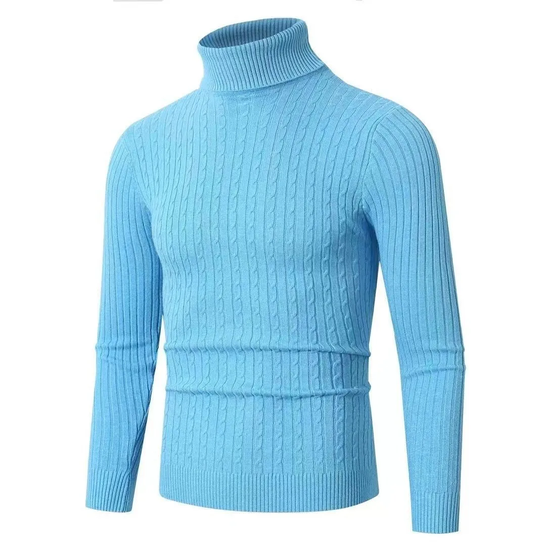 Men's Casual Retro Knitted Turtleneck Sweater