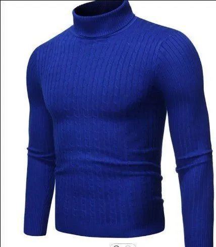 Men's Casual Retro Knitted Turtleneck Sweater