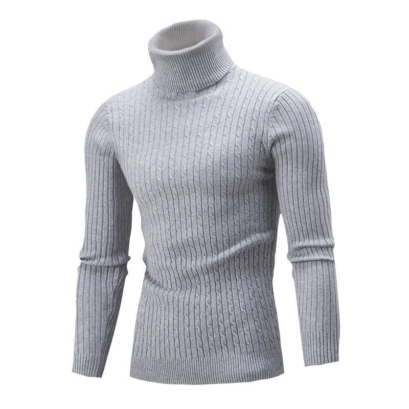 Men's Casual Retro Knitted Turtleneck Sweater