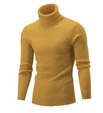 Men's Casual Retro Knitted Turtleneck Sweater