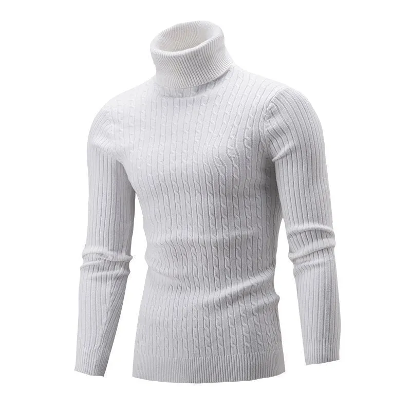 Men's Casual Retro Knitted Turtleneck Sweater