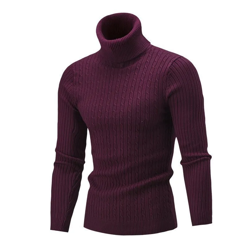 Men's Casual Retro Knitted Turtleneck Sweater