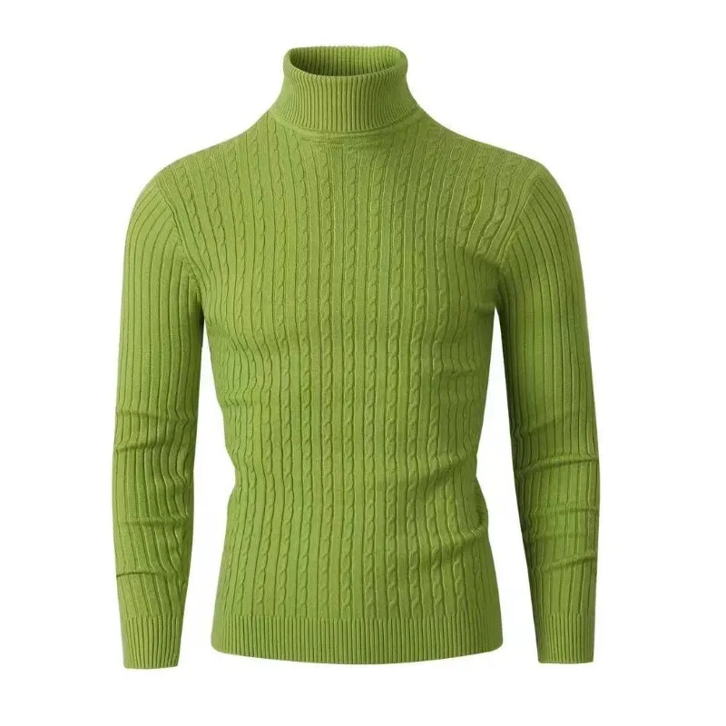 Men's Casual Retro Knitted Turtleneck Sweater