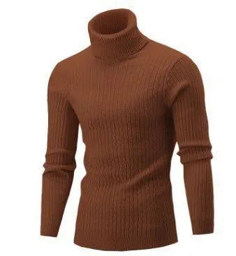 Men's Casual Retro Knitted Turtleneck Sweater