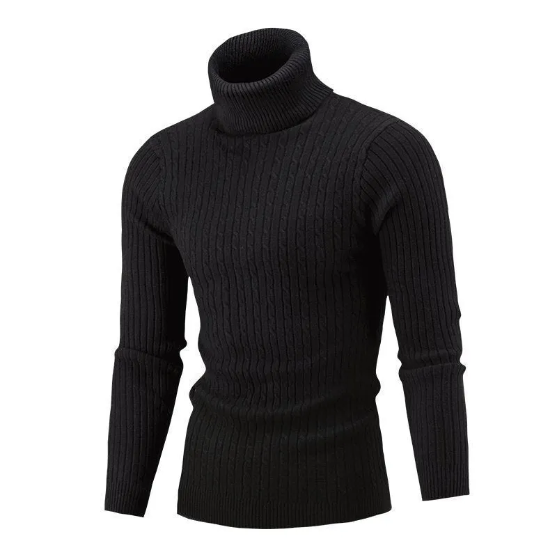 Men's Casual Retro Knitted Turtleneck Sweater