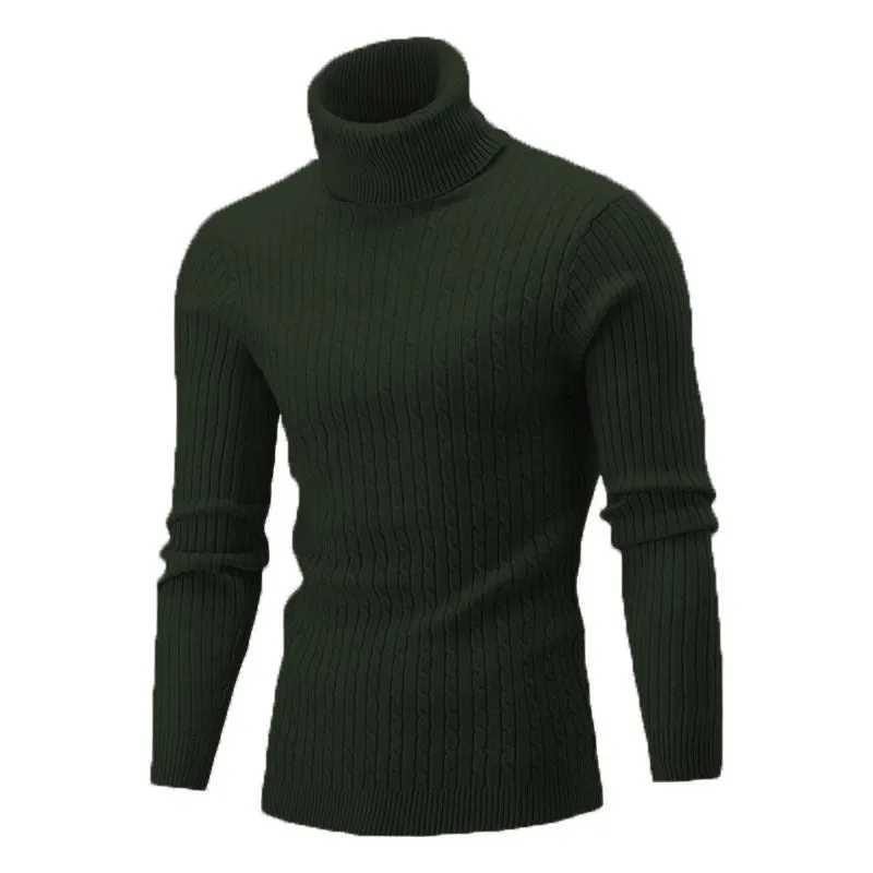 Men's Casual Retro Knitted Turtleneck Sweater