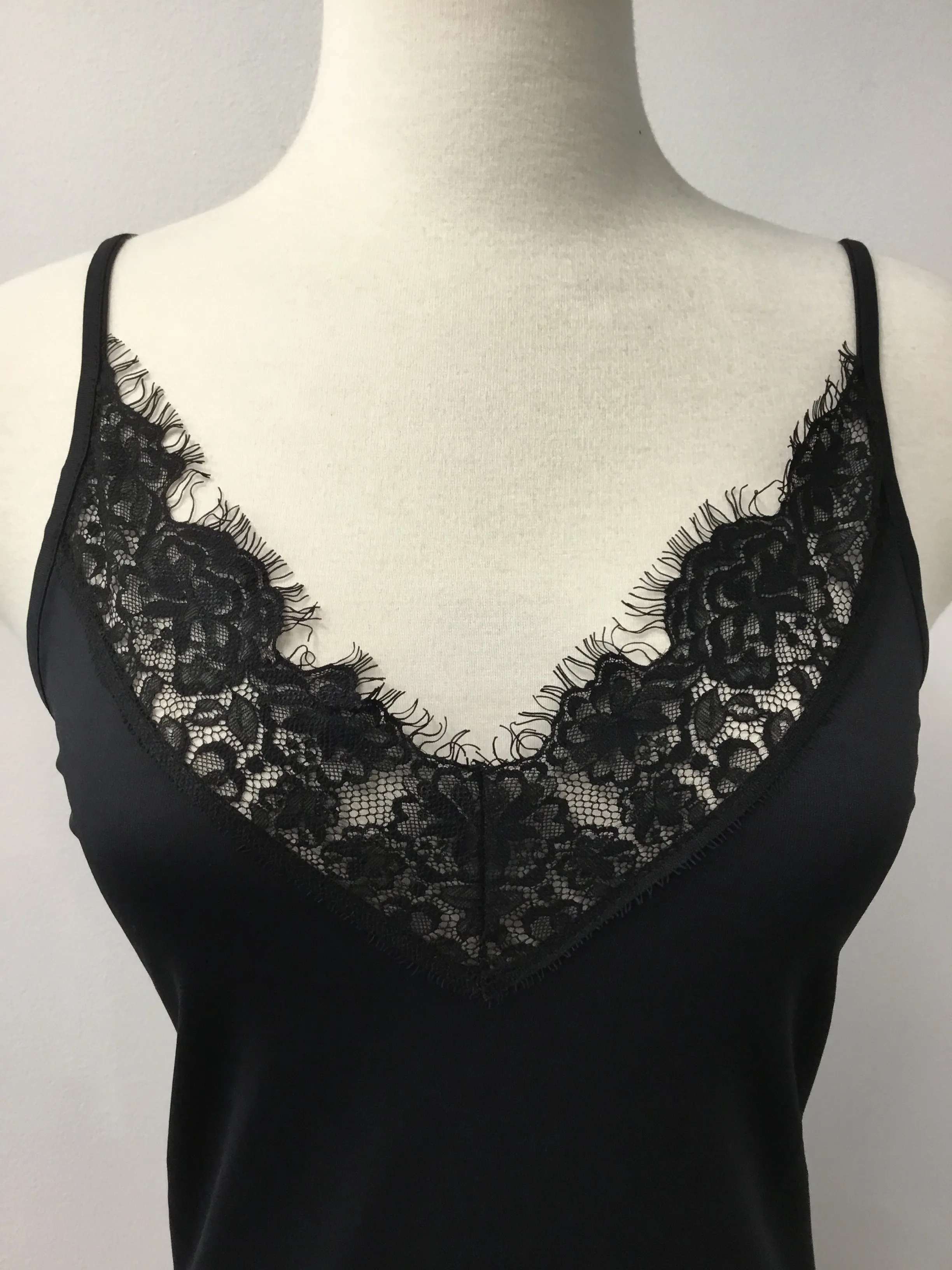 NU Denmark Black Lace Edged Cami