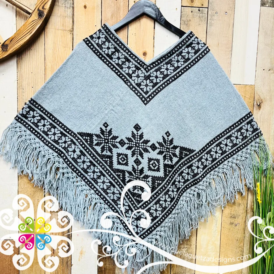 Orillado Design Embroider Poncho - Mañanita