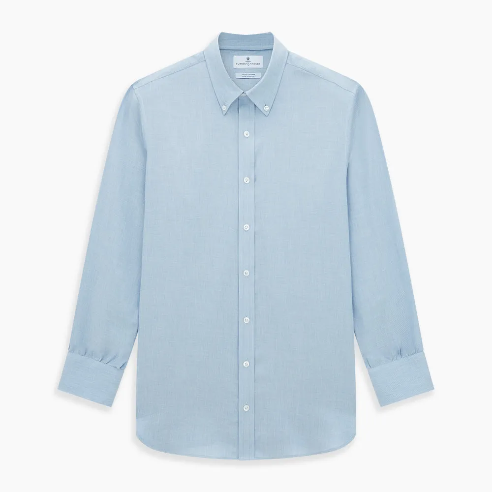 Pale Blue Cotton Cashmere Dorset Collar Richmond Shirt