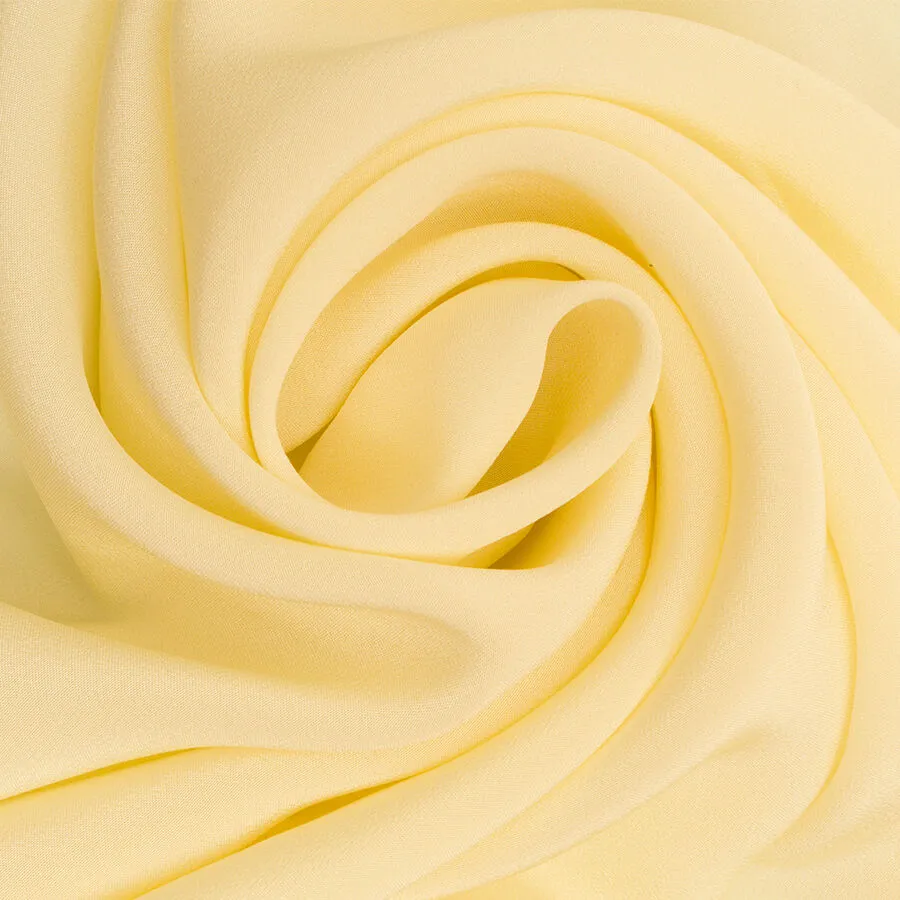 Pale Yellow Silk Crêpe de Chine (A 2.90m Piece)