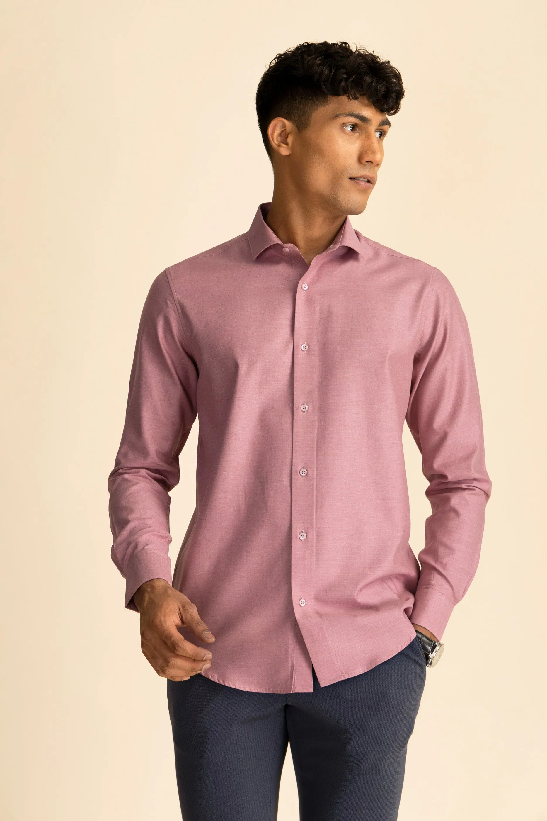 Pink Melange Shirt