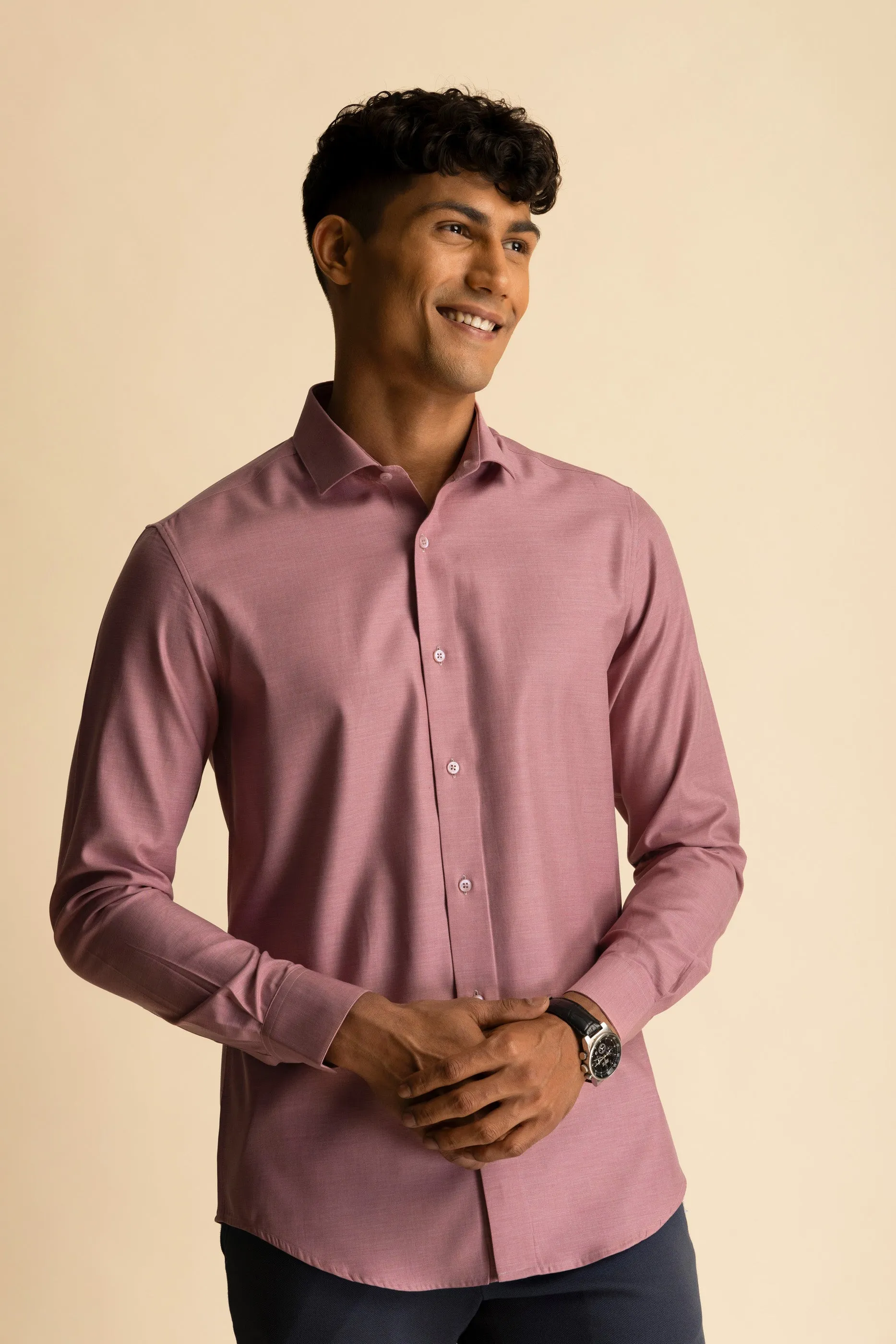 Pink Melange Shirt