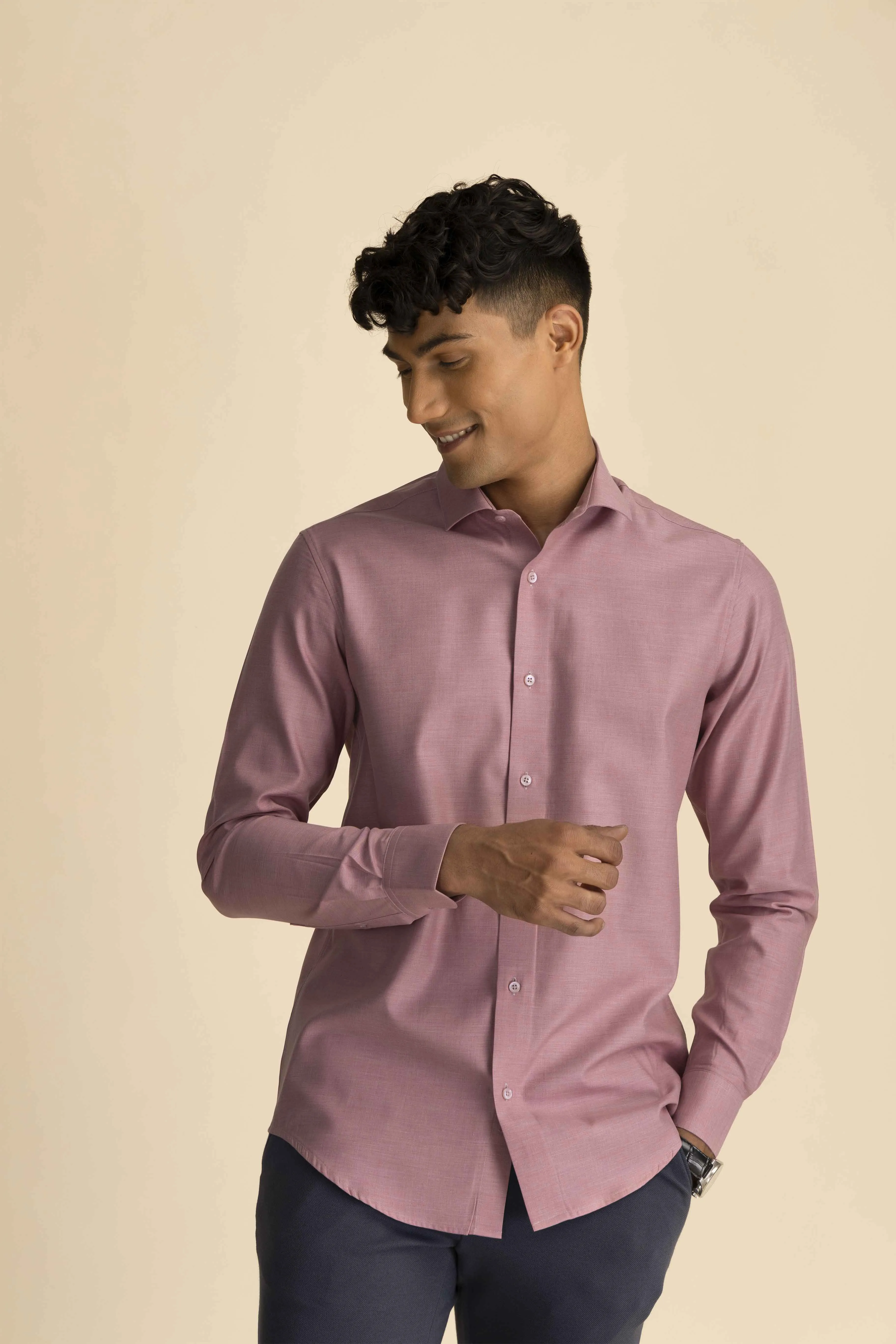 Pink Melange Shirt