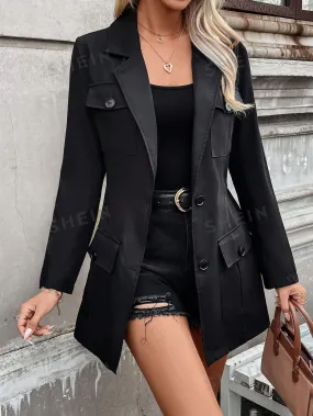 Privé Flap Pocket Single Breasted Blazer