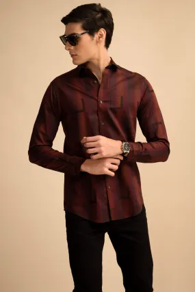 Rust Cube Pattern Shirt EOSS